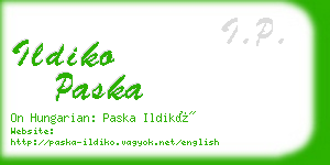 ildiko paska business card